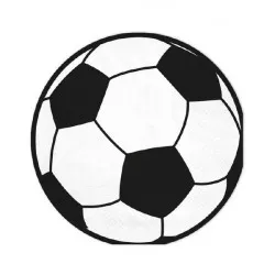 Papierové obrúsky futbalový lopta 10 ks 33x33 cm