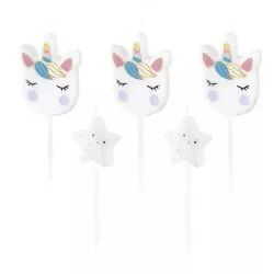 Sviečky Unicorn 5 ks