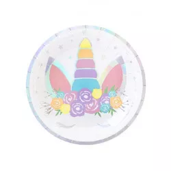 Papierový tanier unicorn 18 cm 6 ks