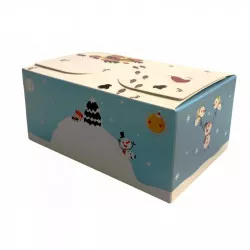 Cukrárenská krabička sněhuláci 16x11x5 cm