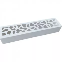 Krabička na makrónky biela so zdobeným okienkom 25,8 x 6 x 4 cm (na 10 kusov)