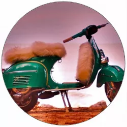 Jedlý papier zelený skúter s kožušinou 19,5 cm