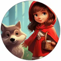 Jedlý papier červená Snehulienka 19,5 cm