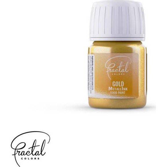 Fraktálová tekutá metalická farba - zlatá (30 ml)