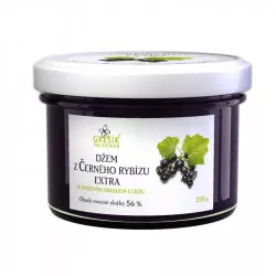 Džem z černého rybízu extra so zníženým obsahom cukru 220 g