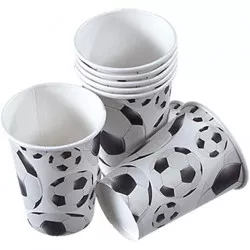 Papierové šálky 250 ml 8 ks futbalová lopta