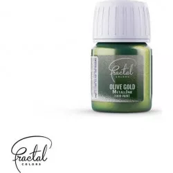 Tekutá kovová farba Fractal - Olive Gold (30 ml)