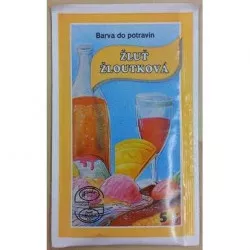 Potravinárska farba prášková (5 g) Žltá žlťová