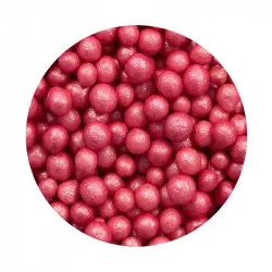 Cukrové a ryžové perly tmavo ružové 7 mm 1 kg