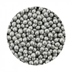 Cukrové-rýžové perly stříbrné 5 mm 1 kg