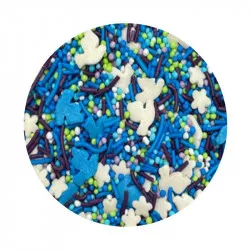 Cukrové zdobenie modré a biele holubičky 1 kg