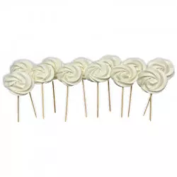 Biele cukrové lízanky 12 ks