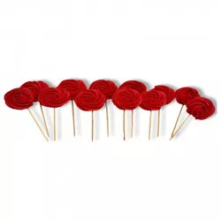 Cukrové lízatká červené 12 ks