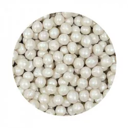 Cukrové a ryžové perly biele perleťové 7 mm 1 kg