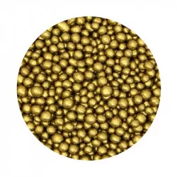 Cukrové – ryžové perly antik zlaté 5 mm 1 kg