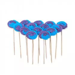 Lízance cukrové modré fialové 12 ks