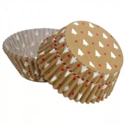 Košíčky na muffiny stromčeky (50 ks)