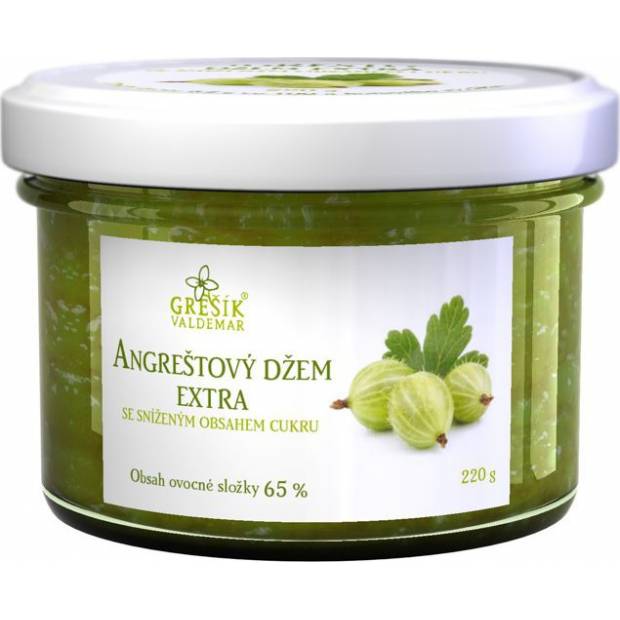 Egrešový džem extra Znížený obsah cukru 220g