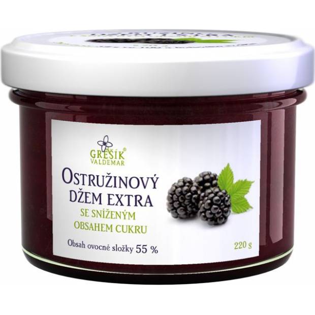 Ostružinový džem extra so zníženým obsahom cukru 220g