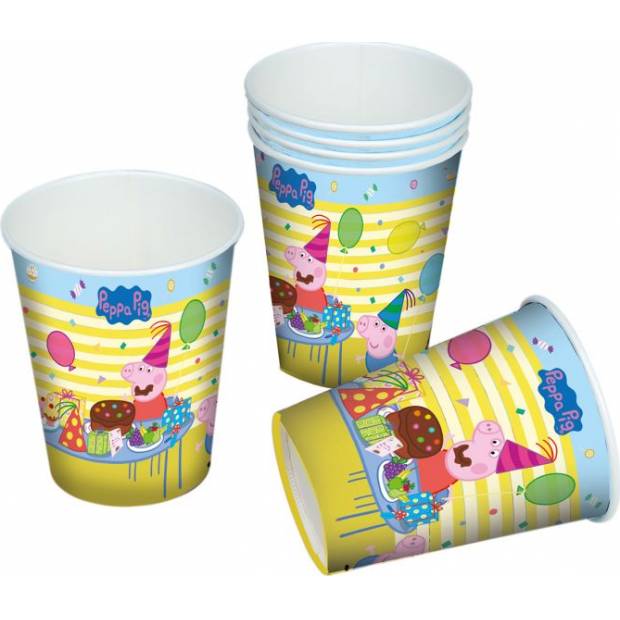 Papierové poháre Peppa pig 6ks 200ml