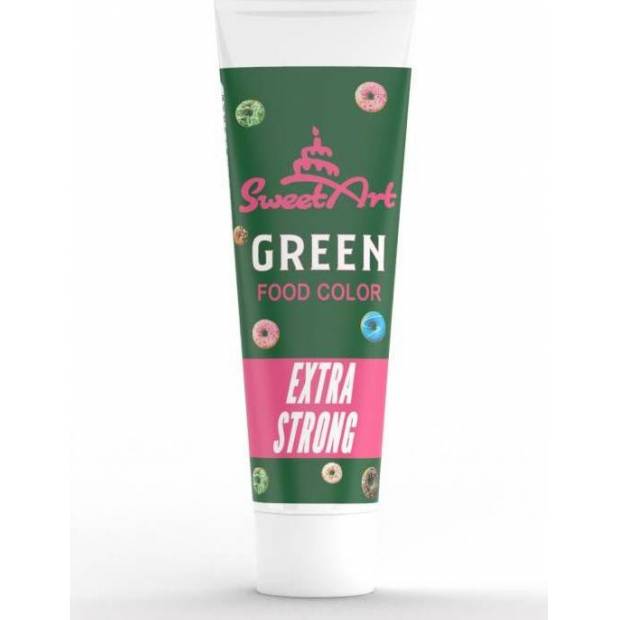 SweetArt gélová farba v tube Intense Green (30 g)