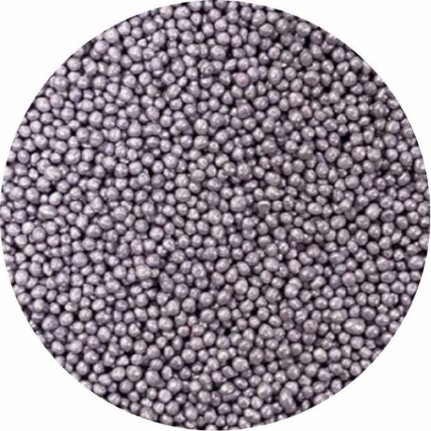 Cukrové korálky lila metalické 2mm 1kg