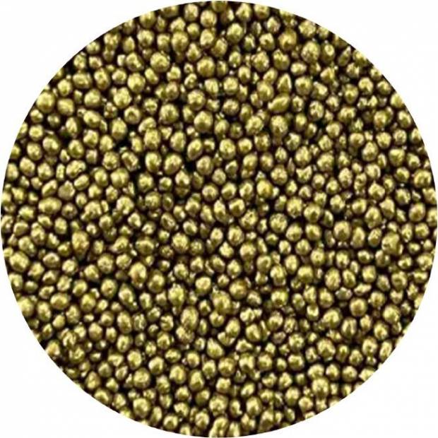 Prémiové kovové zlaté cukrové korálky 2 mm 1 kg