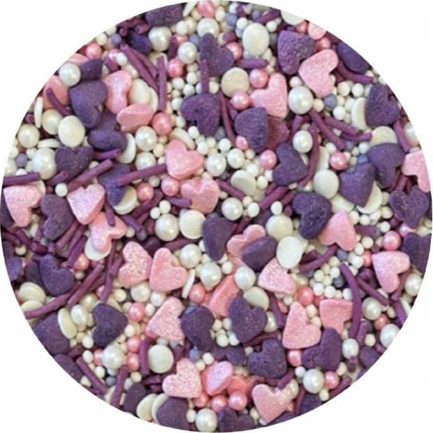 Cukrové zdobenie Purple love 1kg
