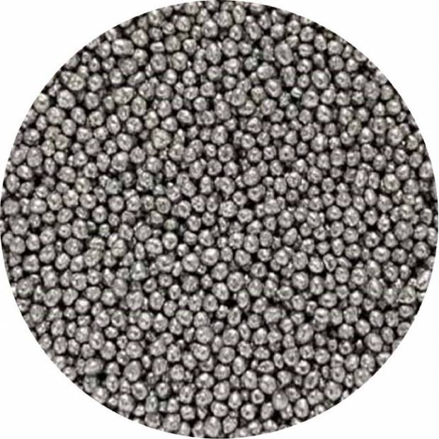 Cukrové perly strieborné metalické 2mm 1kg