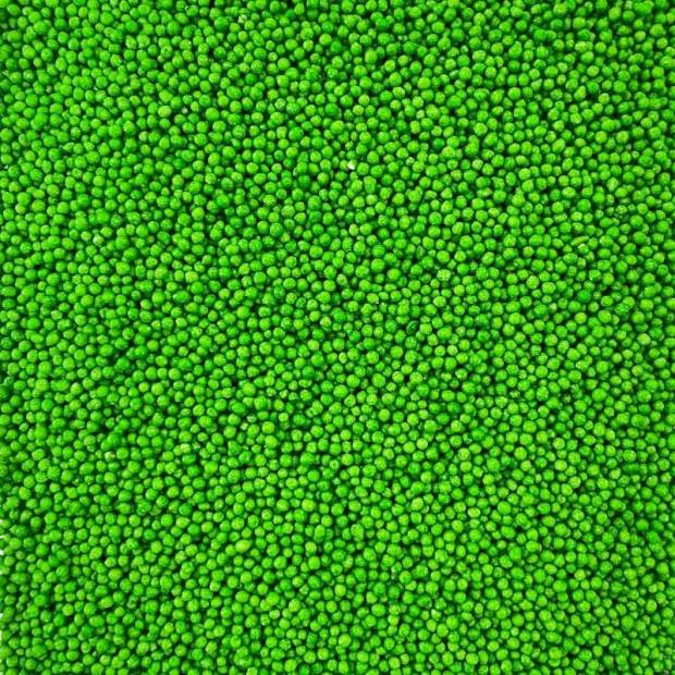 Cukrové korálky 2mm svetlozelené 1kg
