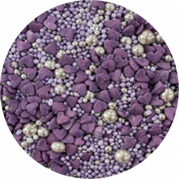 Cukrové zdobenie Purple love 1kg