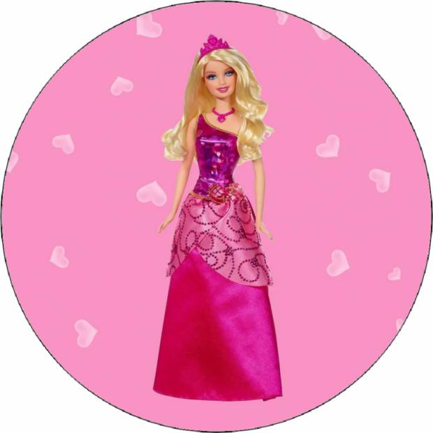 Bábika Barbie z jedlého papiera 19,5 cm