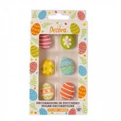 Cukrová dekorácia Veľká noc, 6 ks