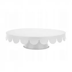 Plechový stojan na tortu biely 28 x 7,6 cm