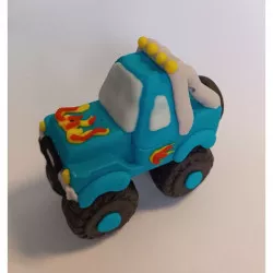 Cukrová figúrka Monster Truck – modrá, 7 × 7,5 cm