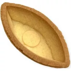 Tartaletkový košíček lodička maslová hladká svetlá 6,7 cm (24 ks)