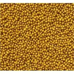Cukrové perličky metalické zlaté 2mm 1kg