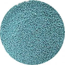 Cukrové perličky metalické tyrkysové 2 mm 80 g