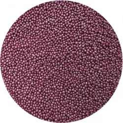 Cukrové perličky metalické tmavo ružové 2 mm 80 g