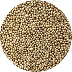 Cukrové perličky metalické zlaté I. 3-4mm 80g