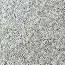 Cukrové zdobenie biele srdce mix 80 g
