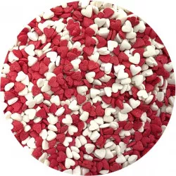 Cukrová poleva Červenobíle srdce 80g