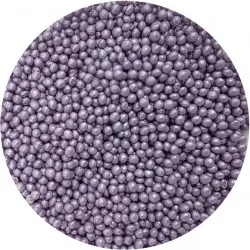 Cukrovo-rýžové perly levandulové perleťové 3-4mm 80g