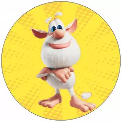 Jedlý papier Booba na žltom pozadí 19,5 cm