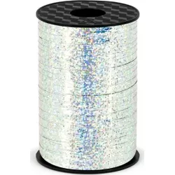 Strieborná holografická stuha 5 mm/225 m
