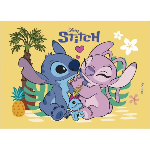 Fondánový plát na tortu Lilo a Stitch 21x14,8 cm