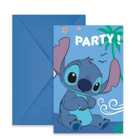 Stitch party pozvánka 6 ks