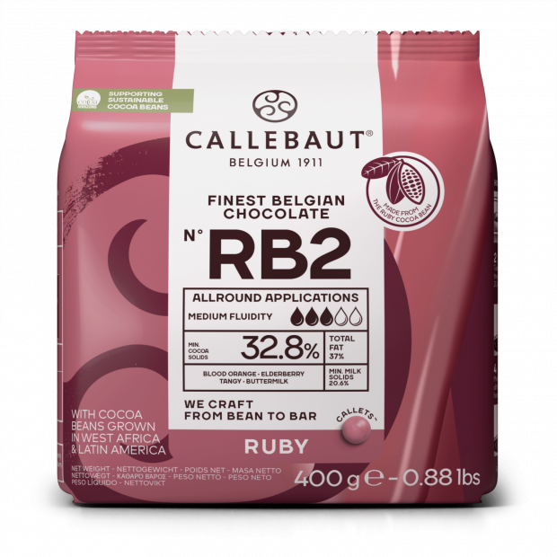 Čokoláda rubínová RB2 0,4kg 32,8 %