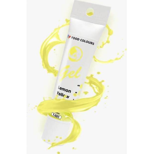 Potravinárske farby gélová farba v tube Lemon Yellow 30 g