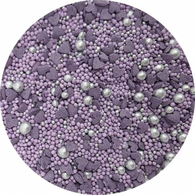 Cukrové zdobenie Purple love 80g